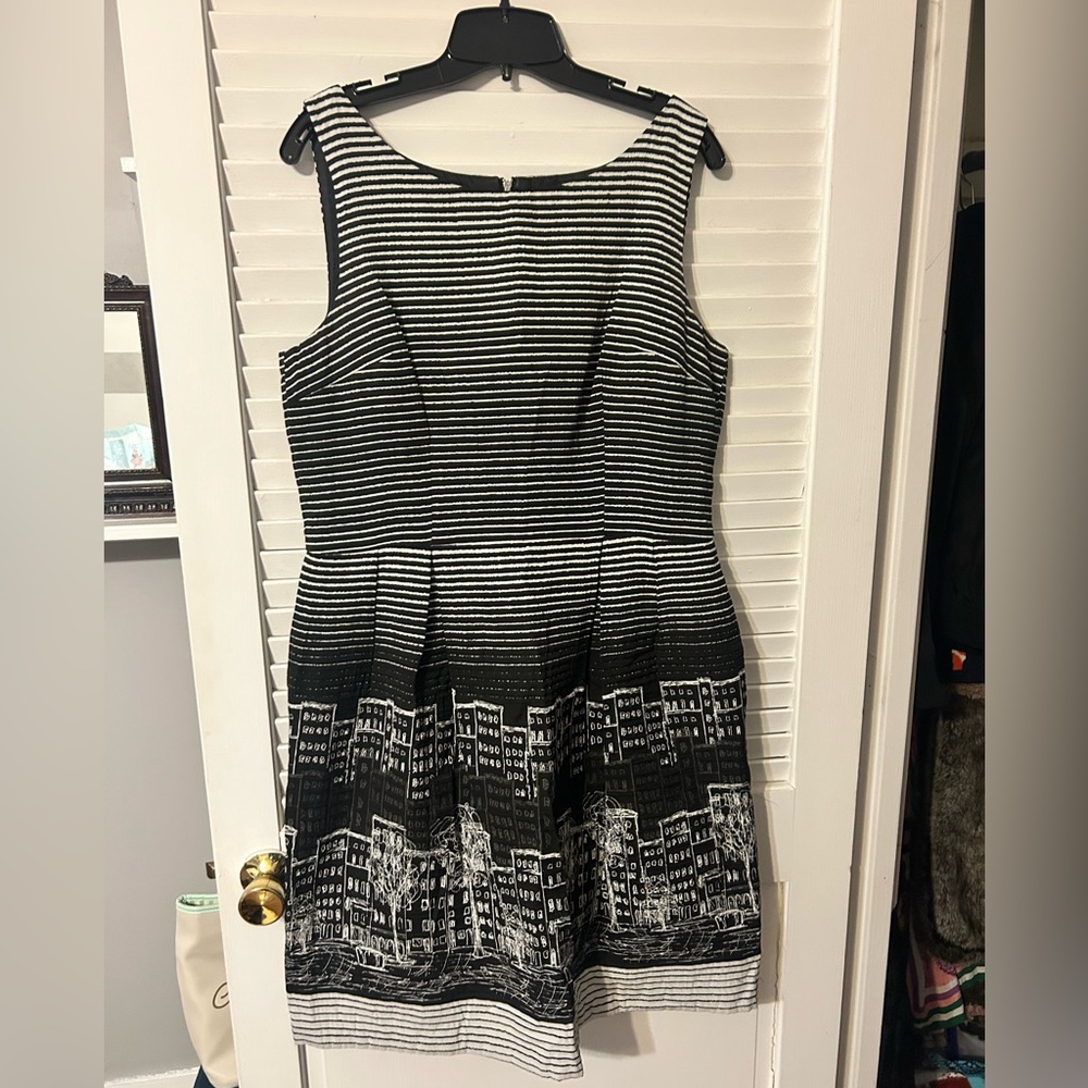 Anthropologie Suzi Chin for Maggy Boutique Cityscape Striped Dress